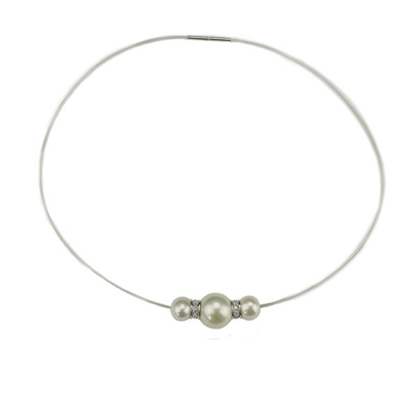 Elegantes Collier mit Süßwasser-Perlen
