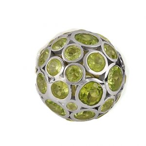 Peridot Kugel 925.00 Silber mit Wechselschließe