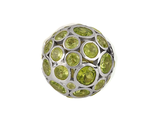 Peridot Kugel 925.00 Silber mit Wechselschließe