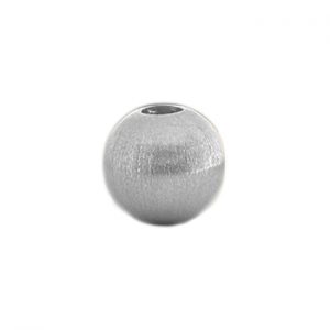 Weißgold-Kugel 8 mm mattiert mit Wechselschließe