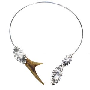 Rehhorn Collier mit Eichenblättern 925 Silber