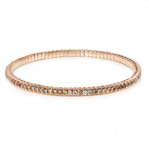 Armband 750 Rotgold / braune Brillanten 1,60 ct/ elastisch