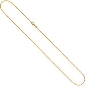 Klassisch elegante Zopfkette 585 Gelbgold 1,9 mm – 45 cm Gold-Halskette für Damen & Herren