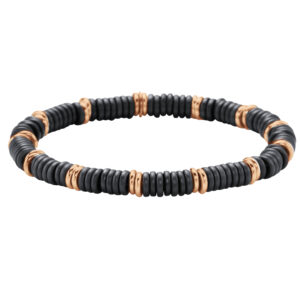 Herren-Armband mit schwarzer Keramik & 585 Rotgold – sportlich, modern und flexibel