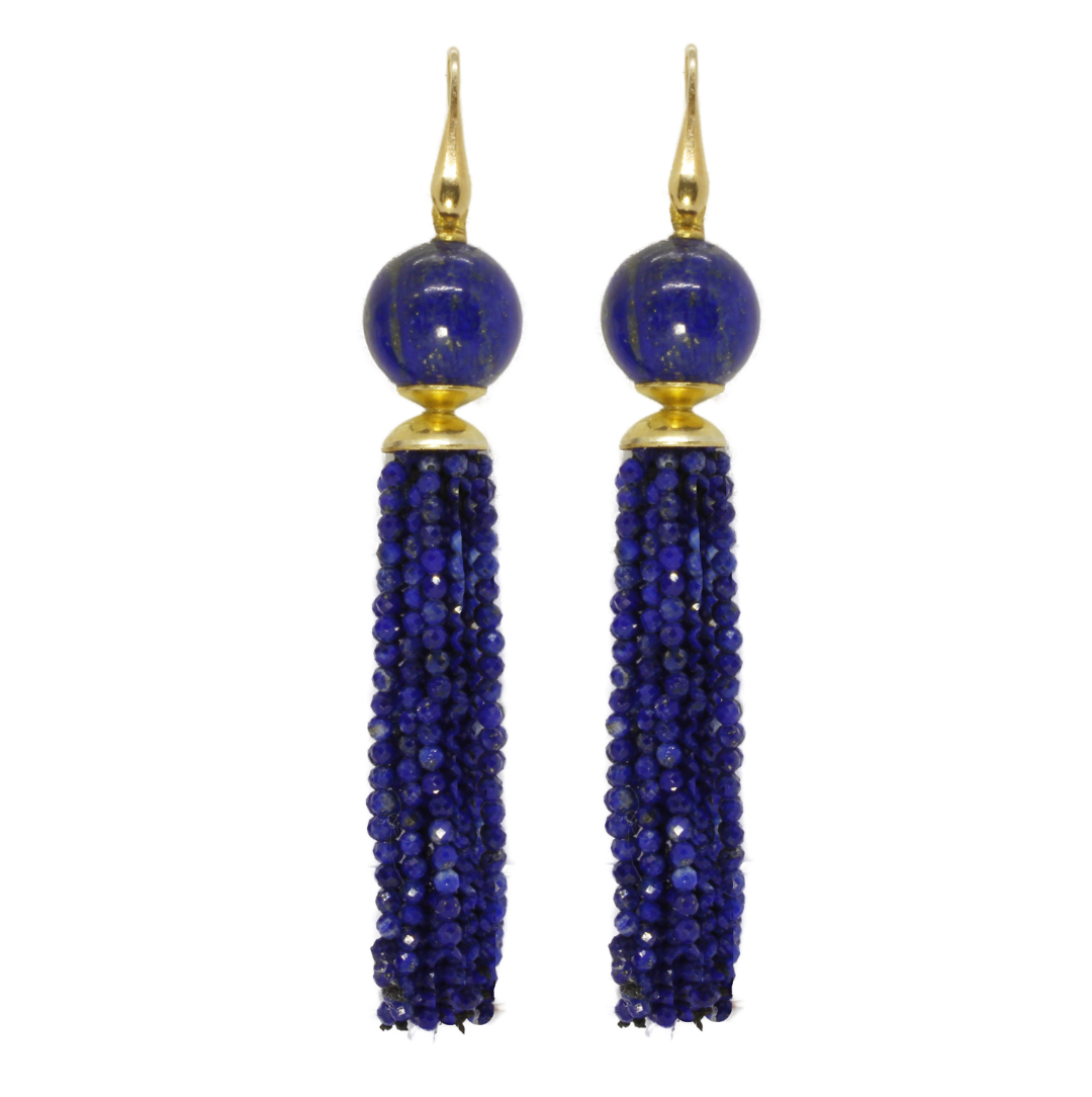 Ohrringe Quasten / Lapis Lazuli / exklusiv Kobaltblau – petra… mein  schmuckstück