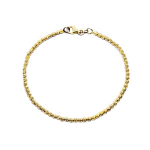 Armband 585 Gelbgold mit geschliffenen Goldkügelchen – Elegantes Goldarmband für Damen und Herren