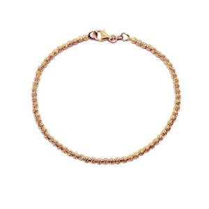 Armband 585 Rotgold mit geschliffenen Goldkügelchen – Elegantes Rotgoldarmband für Damen und Herren