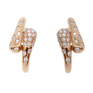 750 Rotgold Creolen mit 0,40 ct Brillanten – Eleganter Damenschmuck