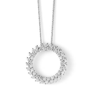 Brillant-Collier aus 750 Weißgold mit 2,40 ct Brillanten