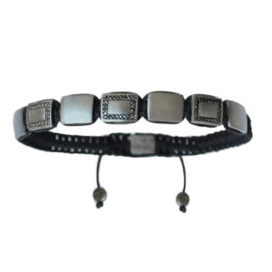 Herrenarmband mit schwarzen Diamanten 0,216 ct & 925 Silber – sportlich elegant
